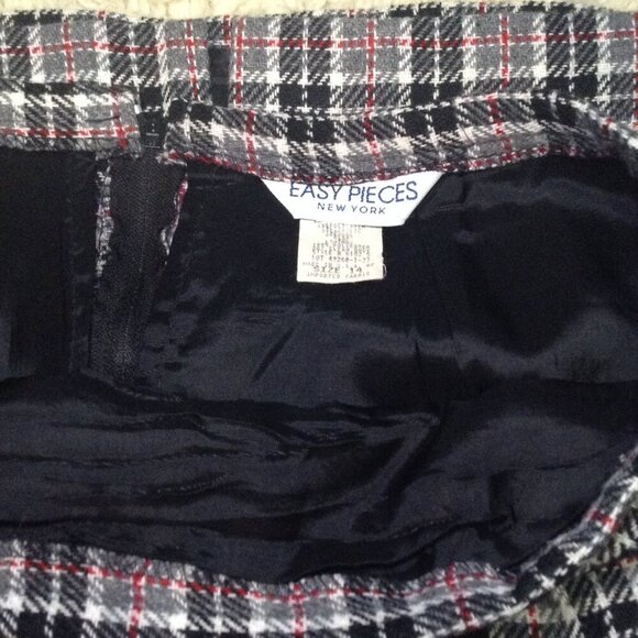 VINTAGE Easy Pieces Ivy League skirt; "14", Wool blend, Collegiate, Plaid, Trend - Picture 3 of 6
